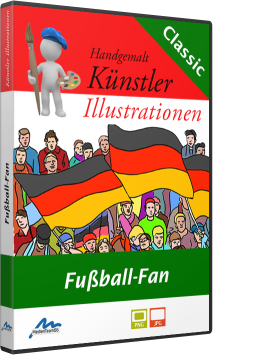Künstler-Illustrationen - Fußball-Fan