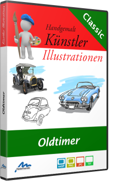 Künstler-Illustrationen - Auto-Klassiker wunderschön gezeichnet